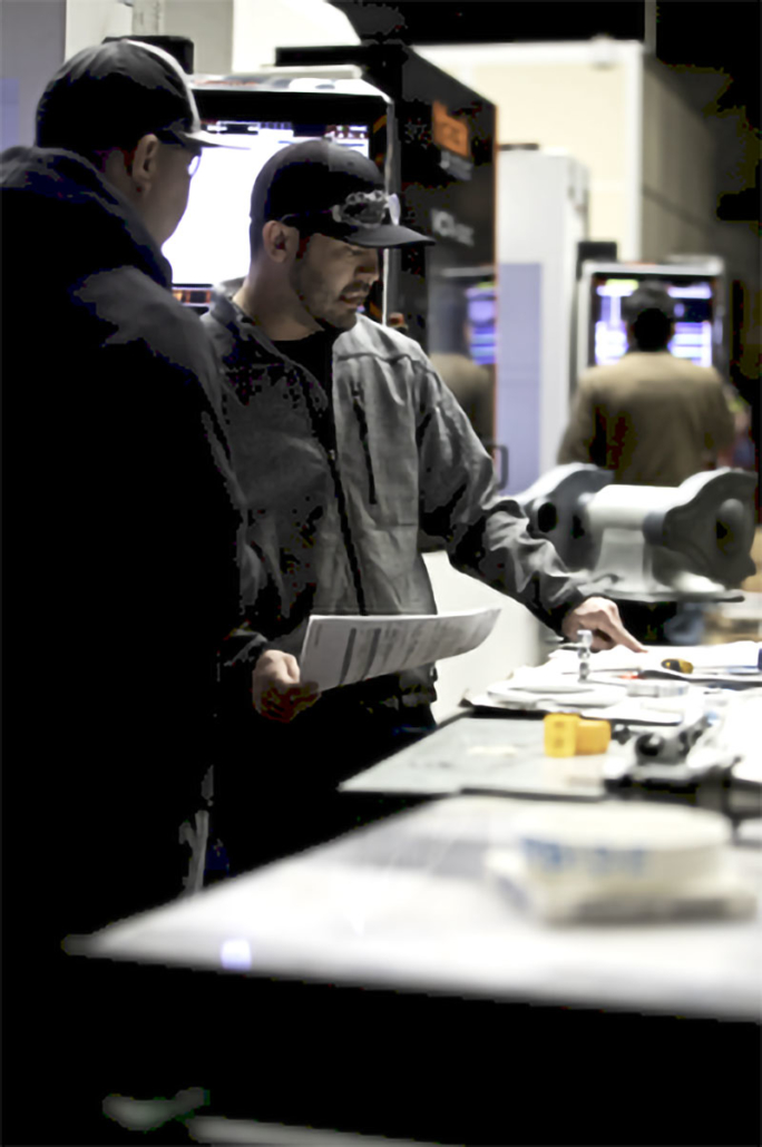 Cencal CNC employee working with low & high carbon steels in the Central Valley